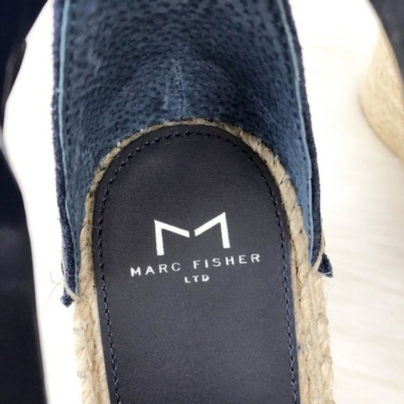 Marc Fisher New ANNIE Perf Suede Wedge Sandal NWOT - Picture 5 of 9